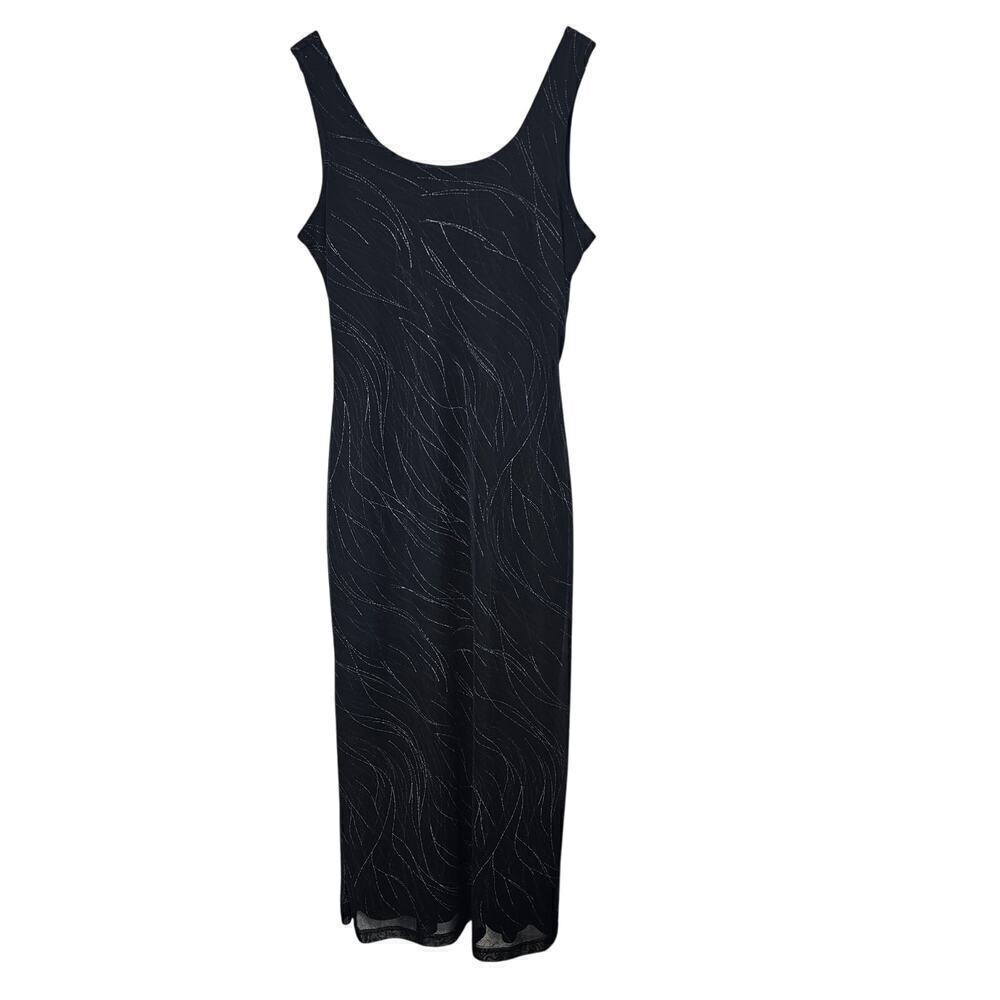 Vintage 90s Alyn Paige Dress Women Size 8 Black Fairy Sleeveless Maxi Whimsygoth